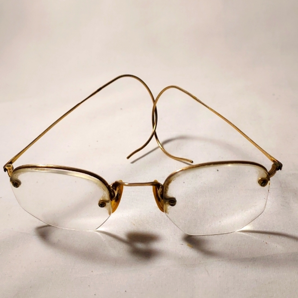 Vintage Gold Rimmed Eye Glasses 12K Gold Filled
